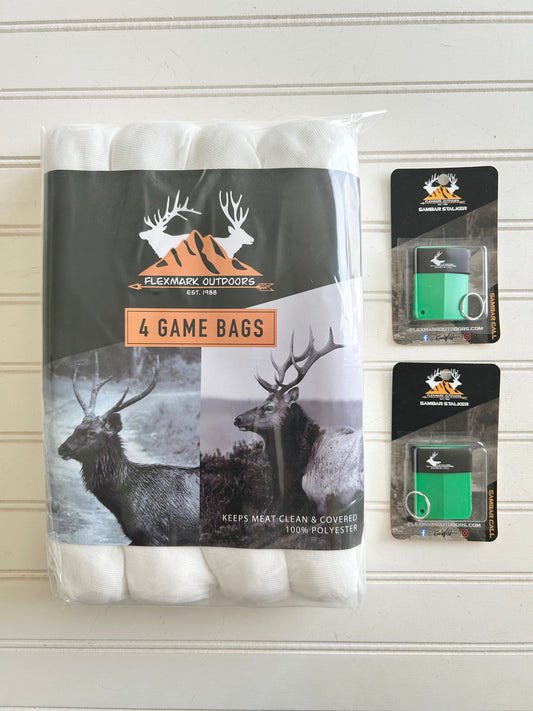 Big Game Meat Bags & 2 Sambar Stalker Calls